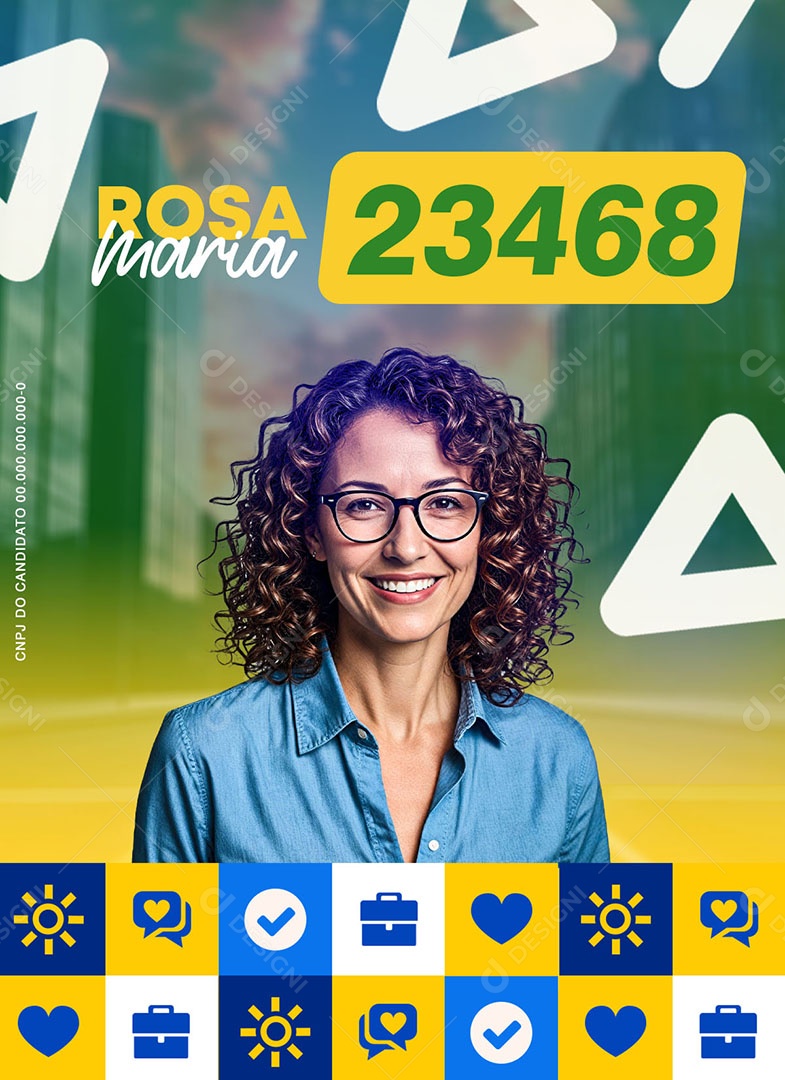 Política Candidata Rosa Maria Social Media PSD Editável