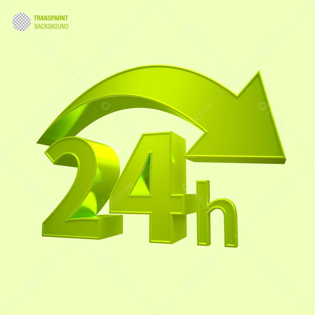 Relogio 24 Elemento 3D para Composição PSD