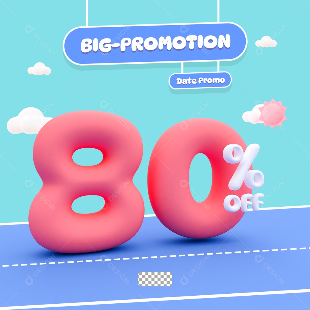 Desconto de 80% OFF Elemento 3D Rosa para Composição PSD