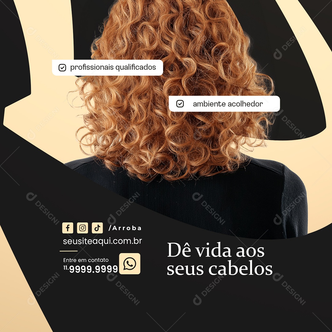 Salão de Beleza Profissionais Qualificados Social Media PSD Editável