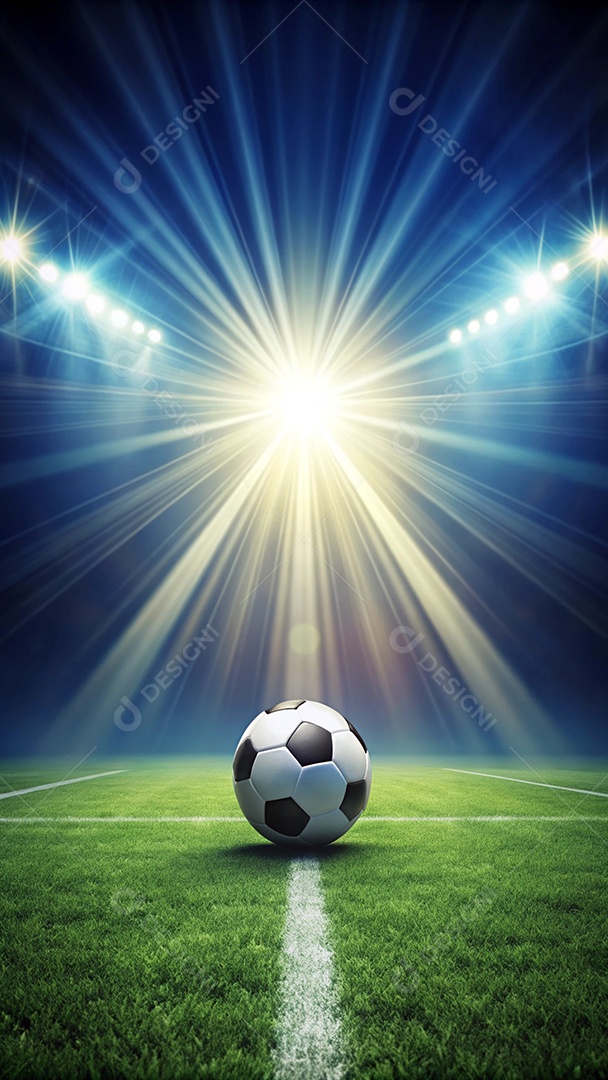 Campo de futebol iluminado