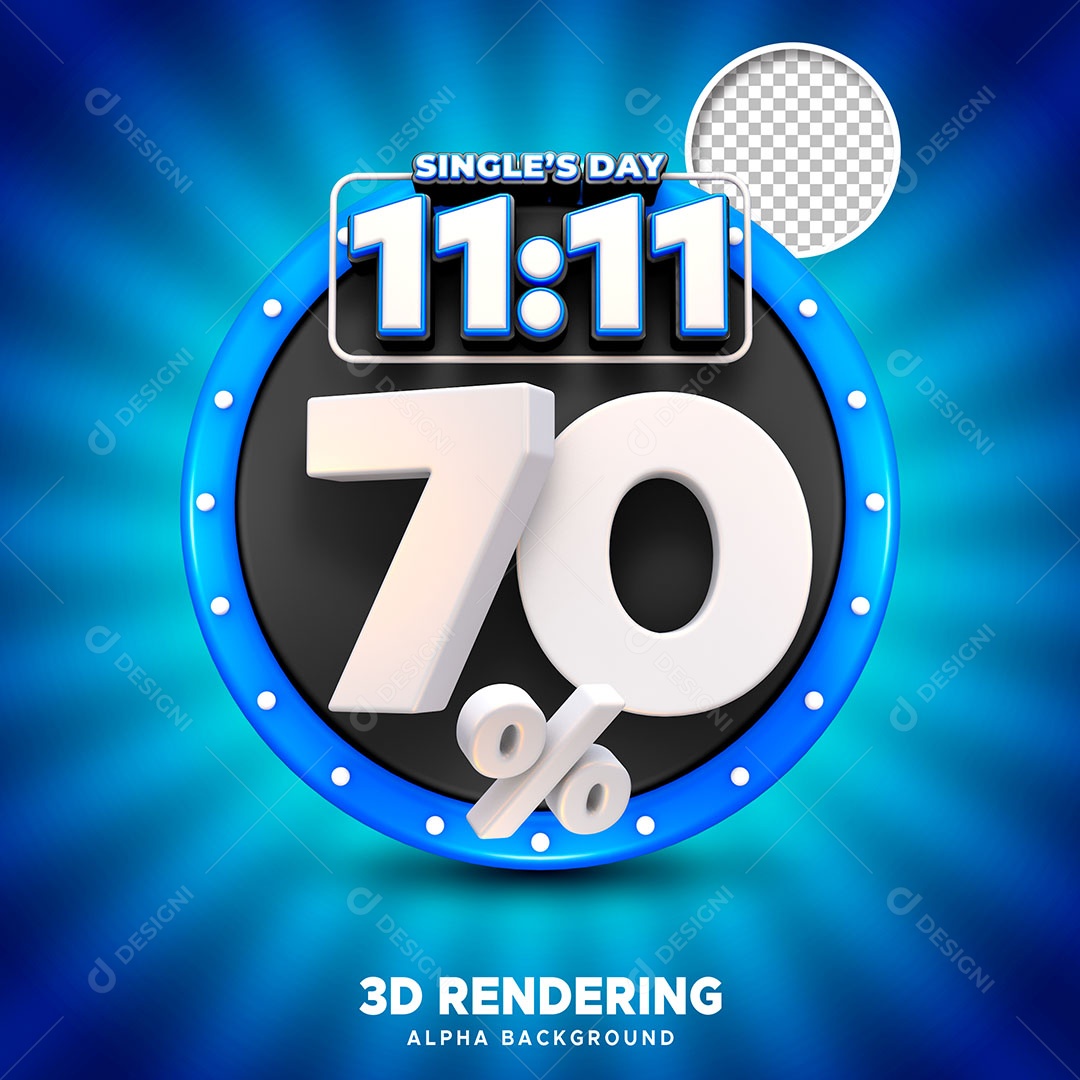 3D Seal Promotion of 11.11 70% Discount for PSD Composition