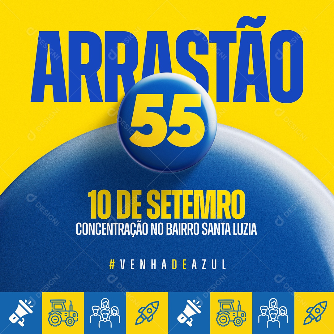 Pack Político Arrastão Social Media PSD Editável