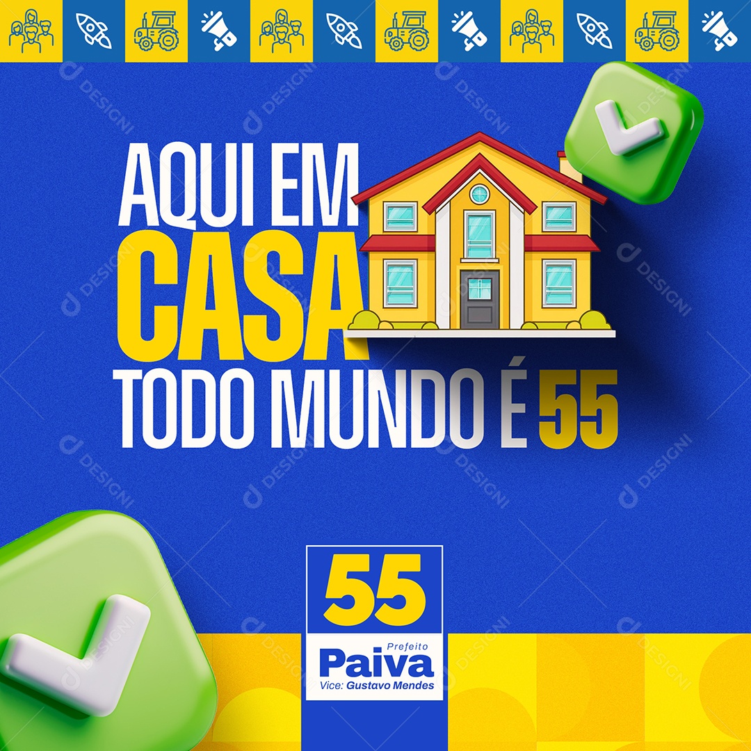 Pack Político Social Media PSD Editável