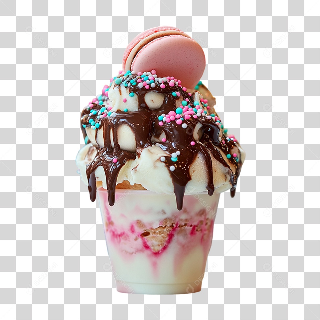 Pote de Sorvete PNG Transparente