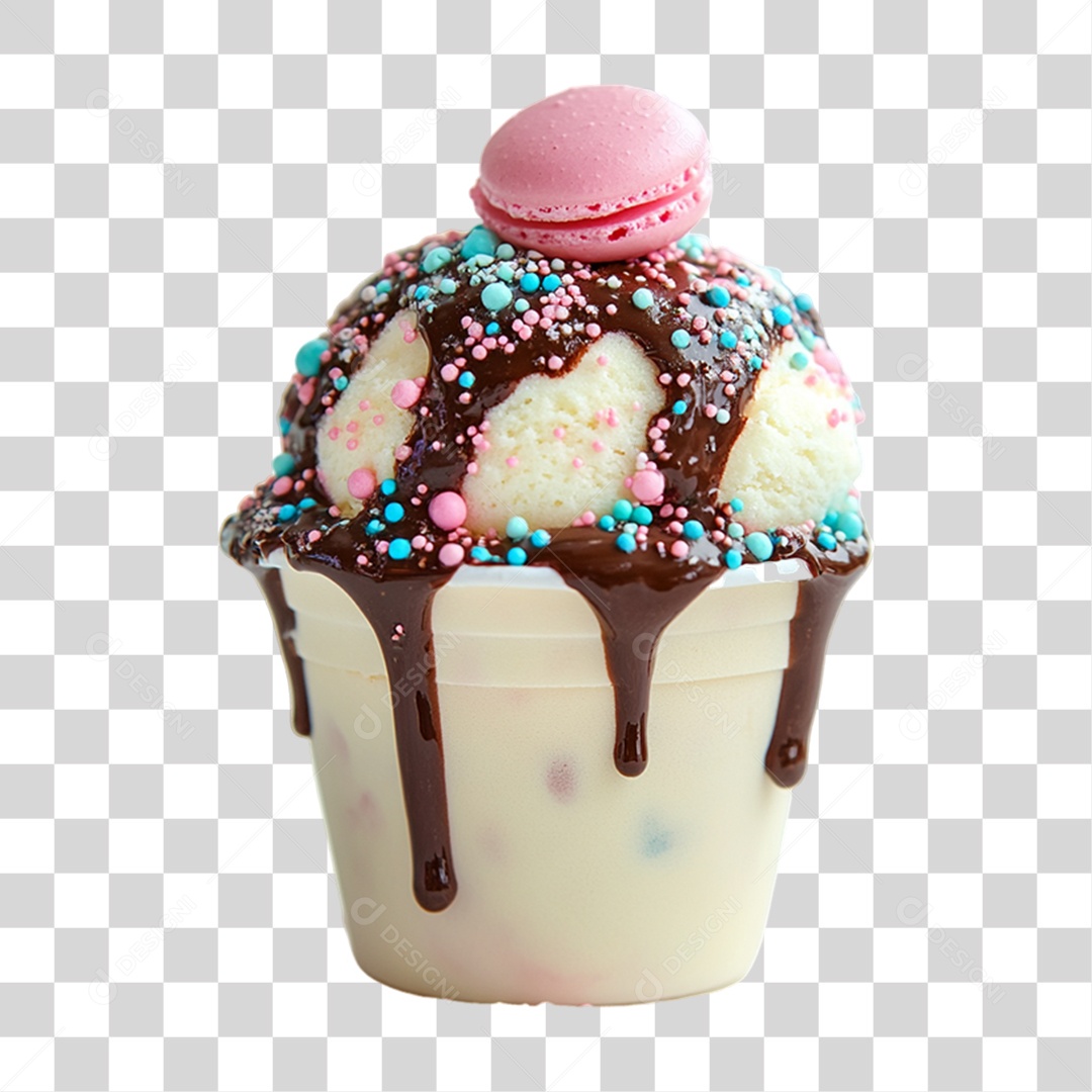 Pote de Sorvete PNG Transparente