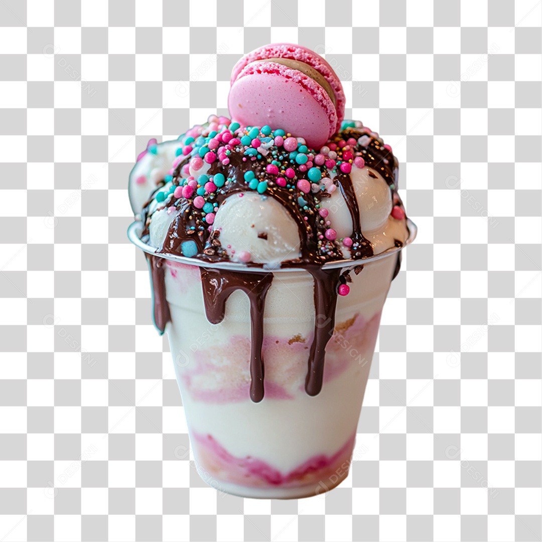 Pote de Sorvete PNG Transparente