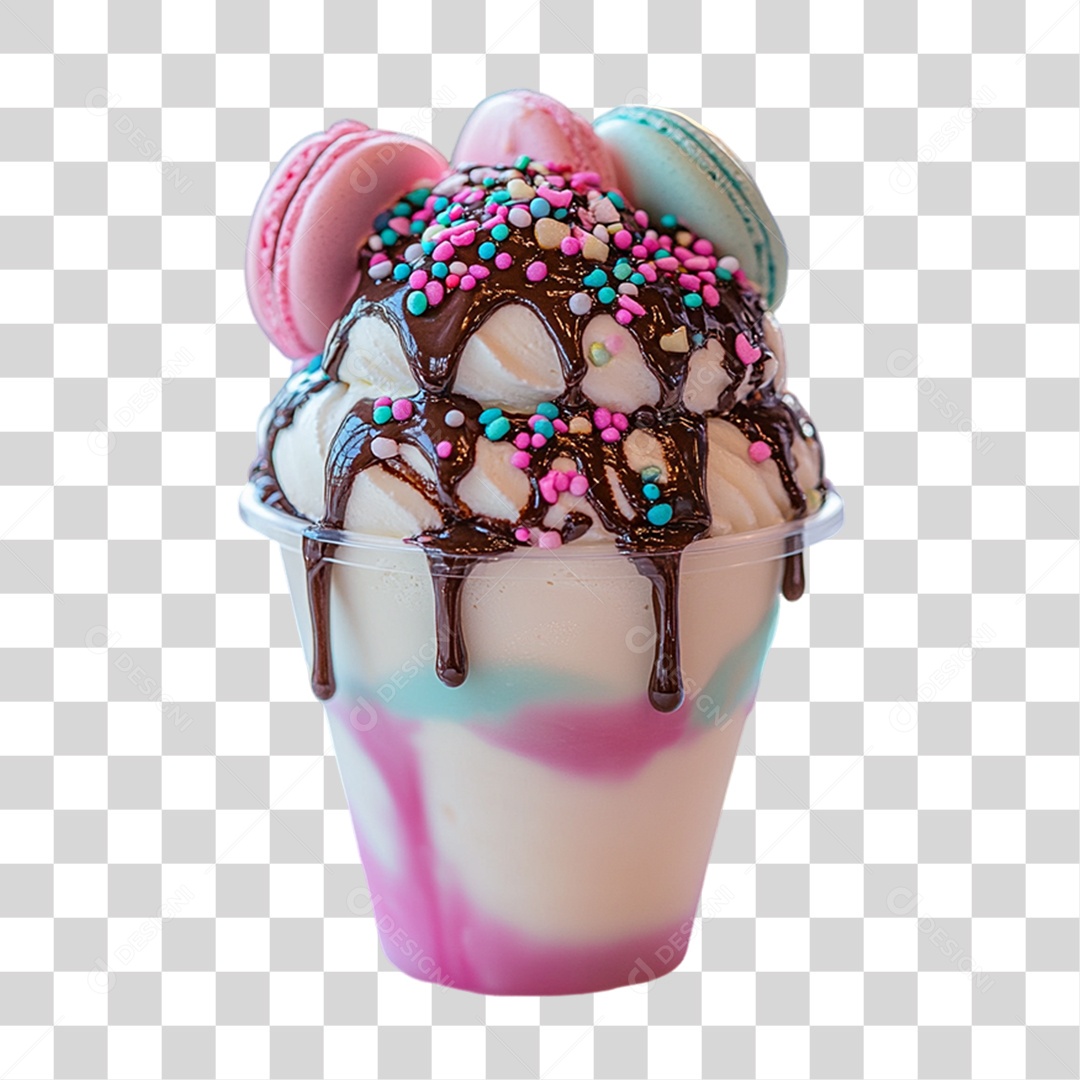 Pote de Sorvete PNG Transparente