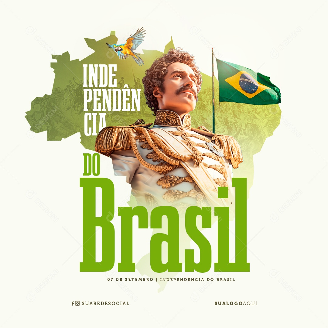 Dia da Independência do Brasil 07 de Setembro Social Media PSD Editável