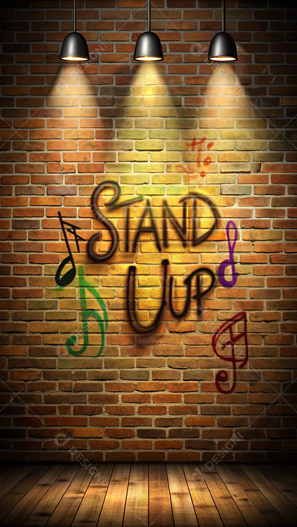 Background de uma parede com gráfite stand up