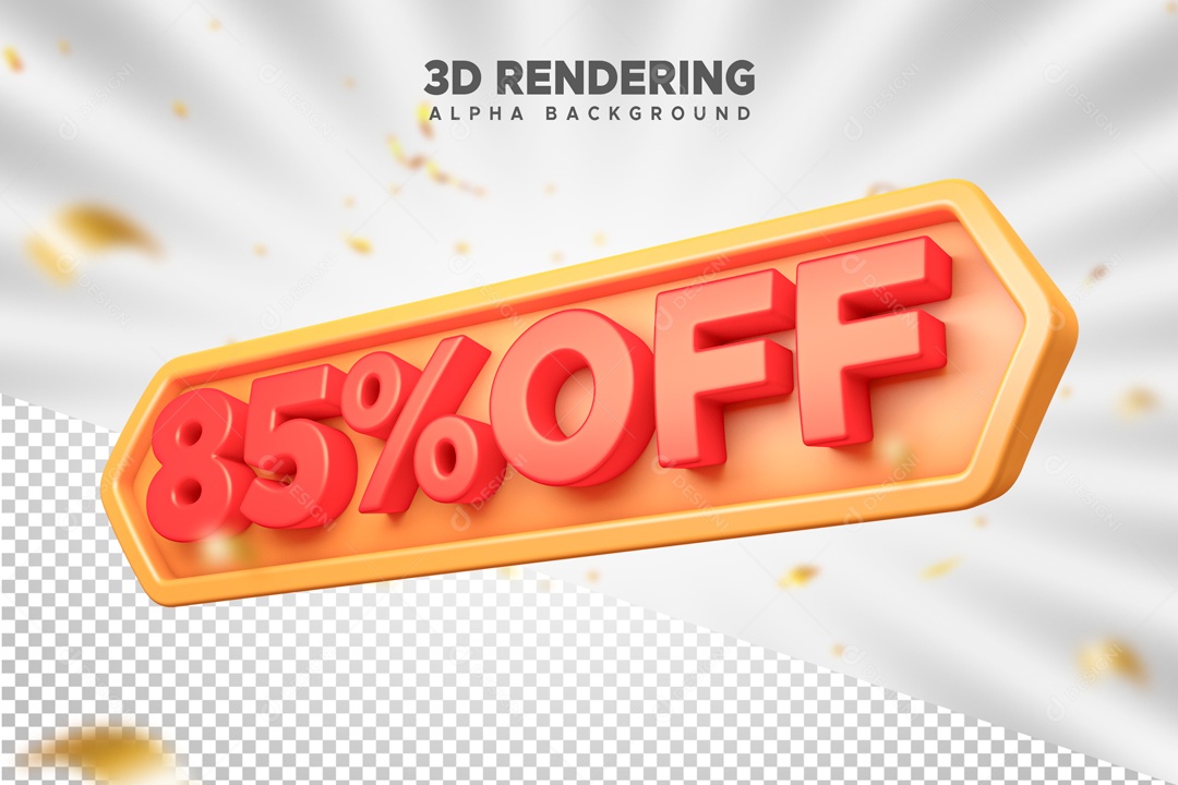 Desconto 85% OFF Elemento 3D Vermelho para Composição PSD