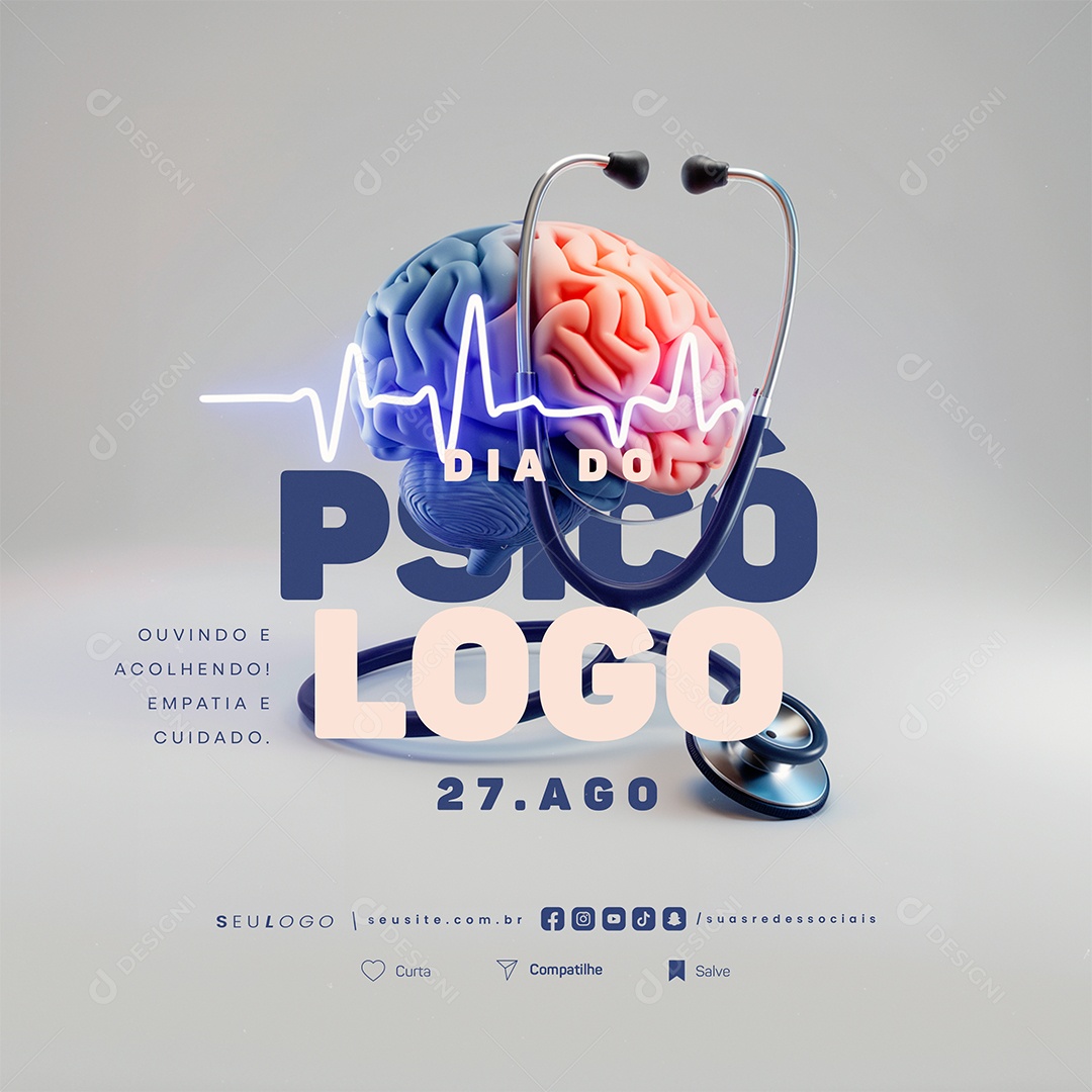 Dia Do Psicólogo 27 de Agosto Social Media PSD Editável