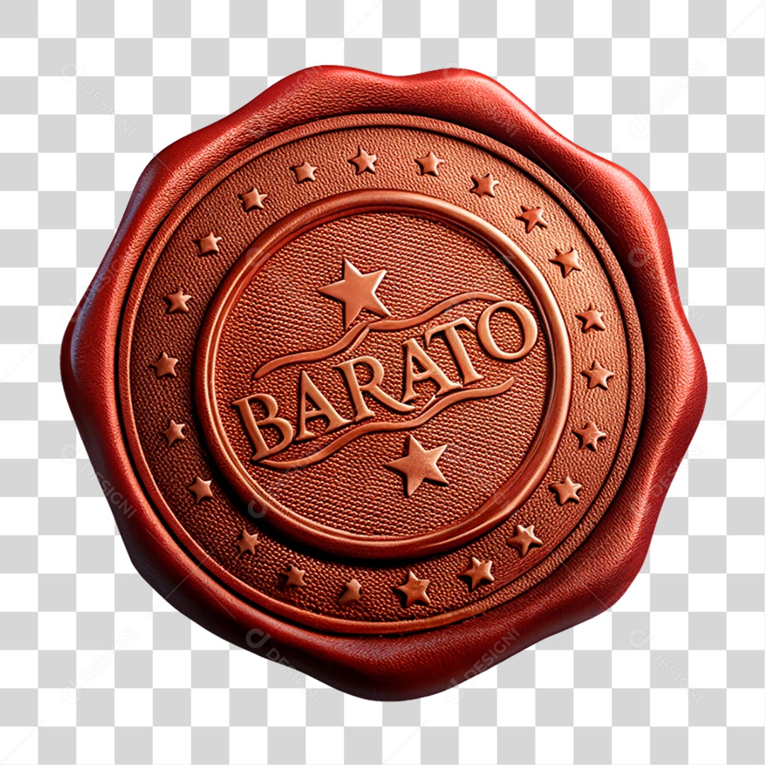 Selo 3D Barato PNG Transparente