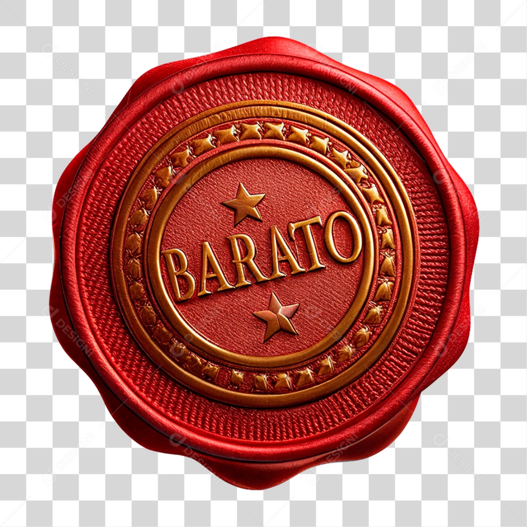 Selo 3D Barato PNG Transparente