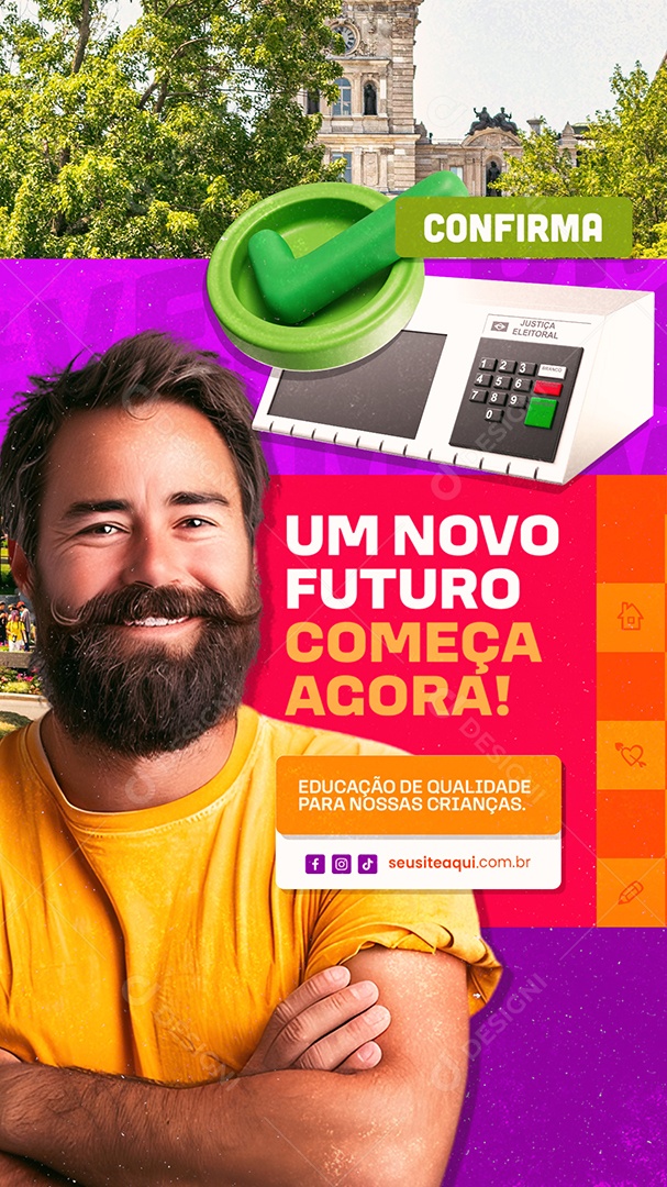 Story Política Um Novo Futuro Social Media PSD Editável