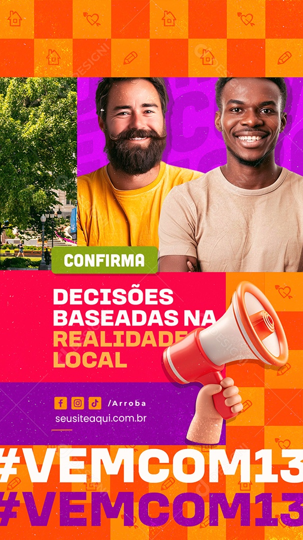 Story Política Decisões Baseadas na Realidade Local Social Media PSD Editável
