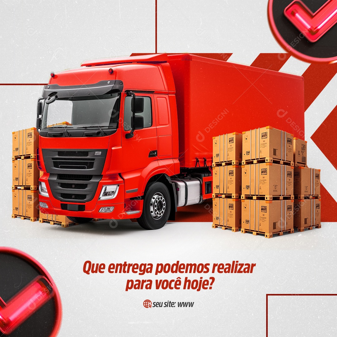 Transportadora Social Media PSD Editável