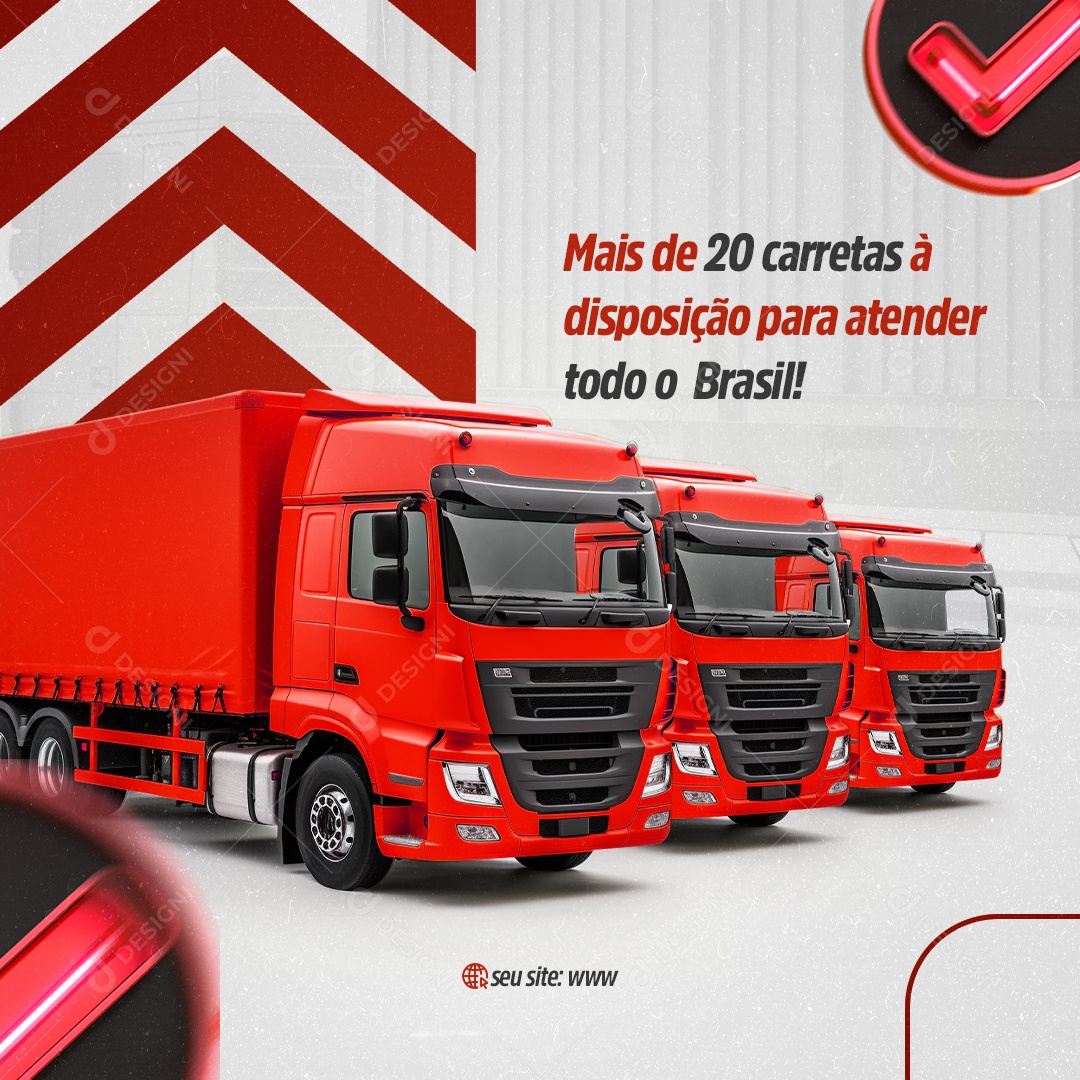 Transportadora Social Media PSD Editável