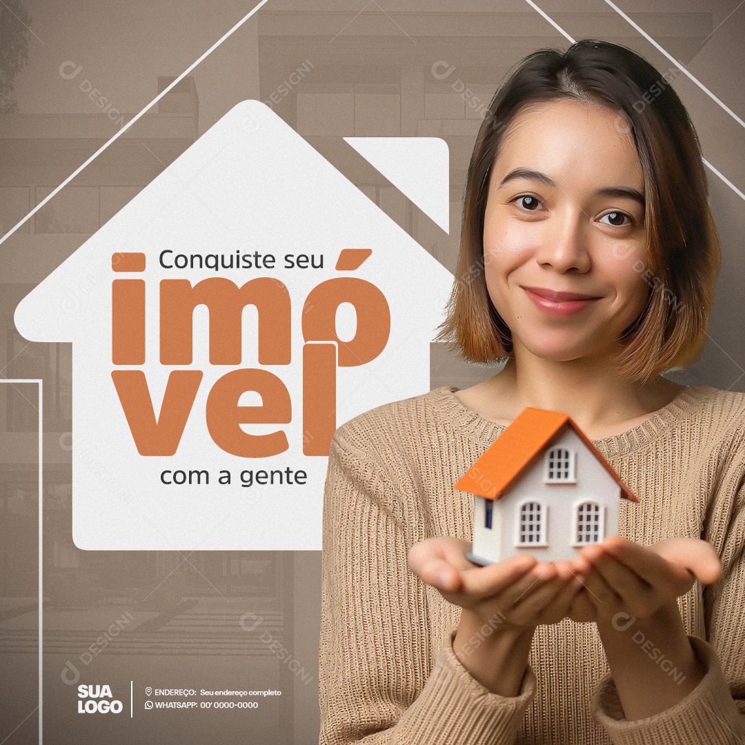 Imobiliária Conquiste Seu Imóvel Social Media PSD Editável