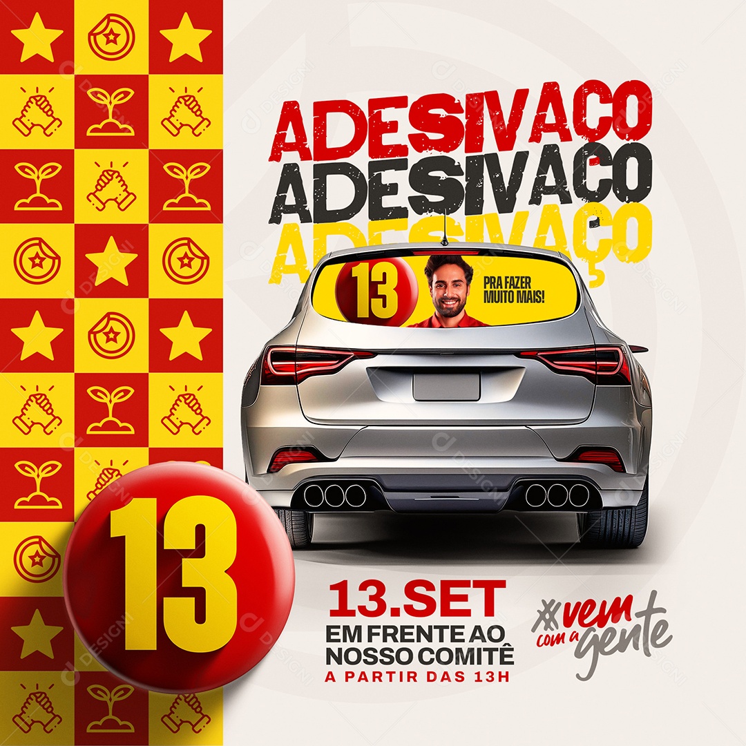 Pack Político Adesivaço Social Media PSD Editável