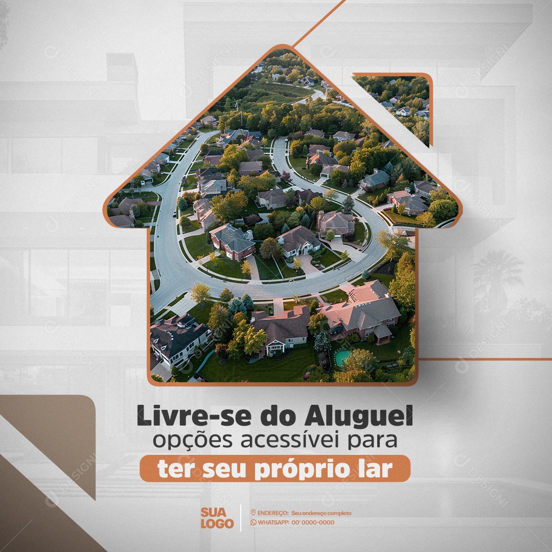 Imobiliária Livre-se do Aluguel Social Media PSD Editável