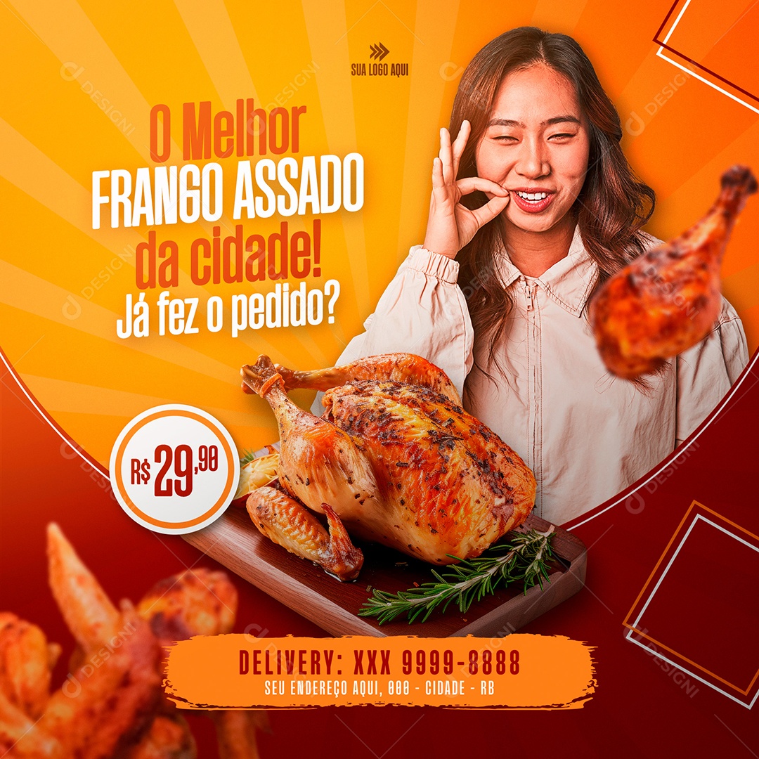 Churrascaria Frango Assado Social Media PSD Editável