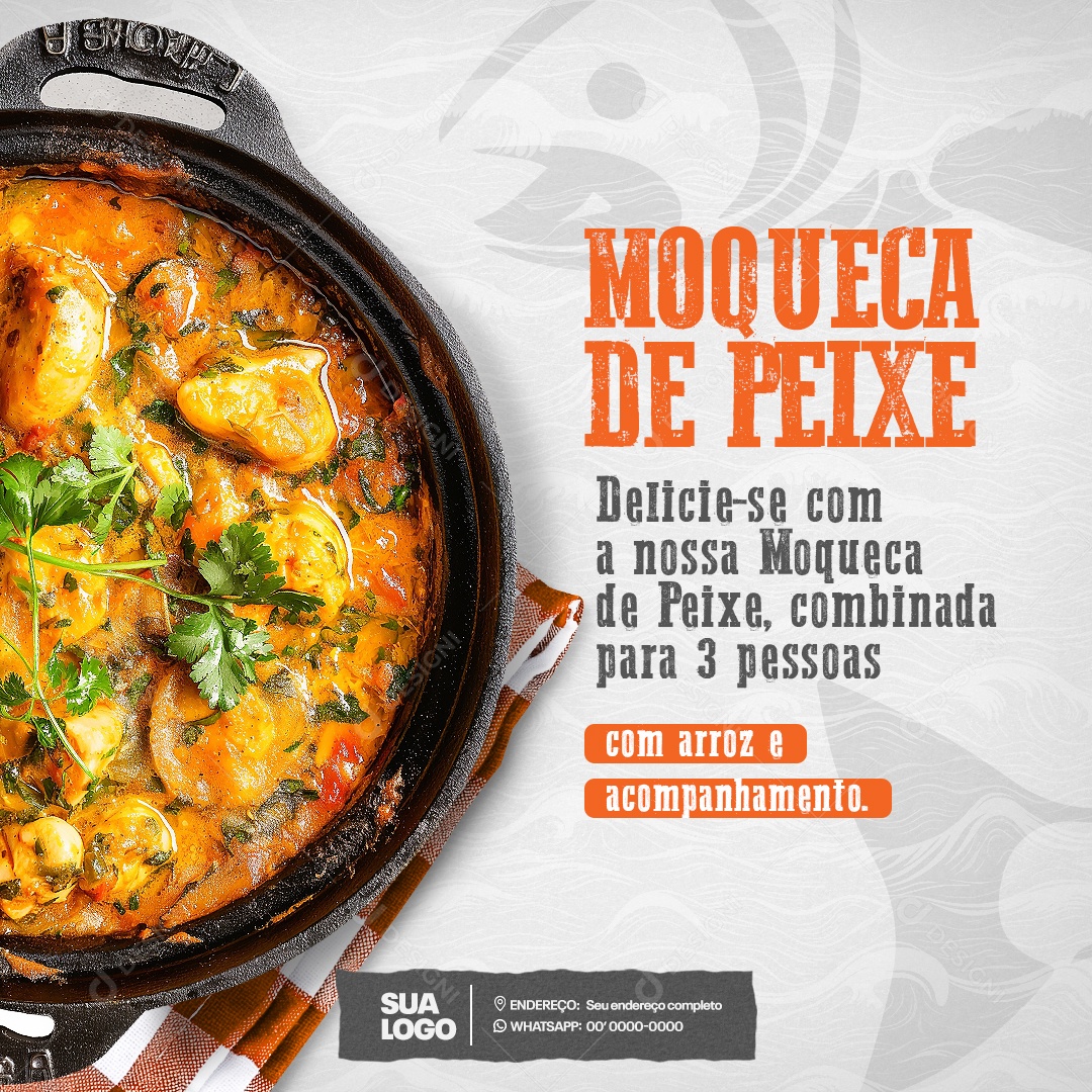Peixaria Moqueca de Peixe Social Media PSD Editável