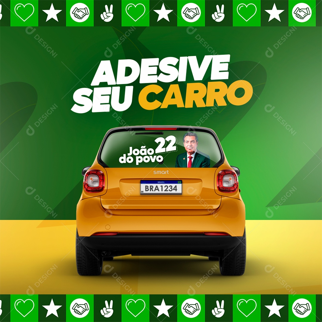 Política Adesive seu Carro Social Media PSD Editável