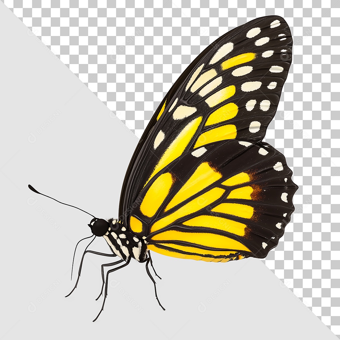 Borboleta Elemento 3D para Composição PSD