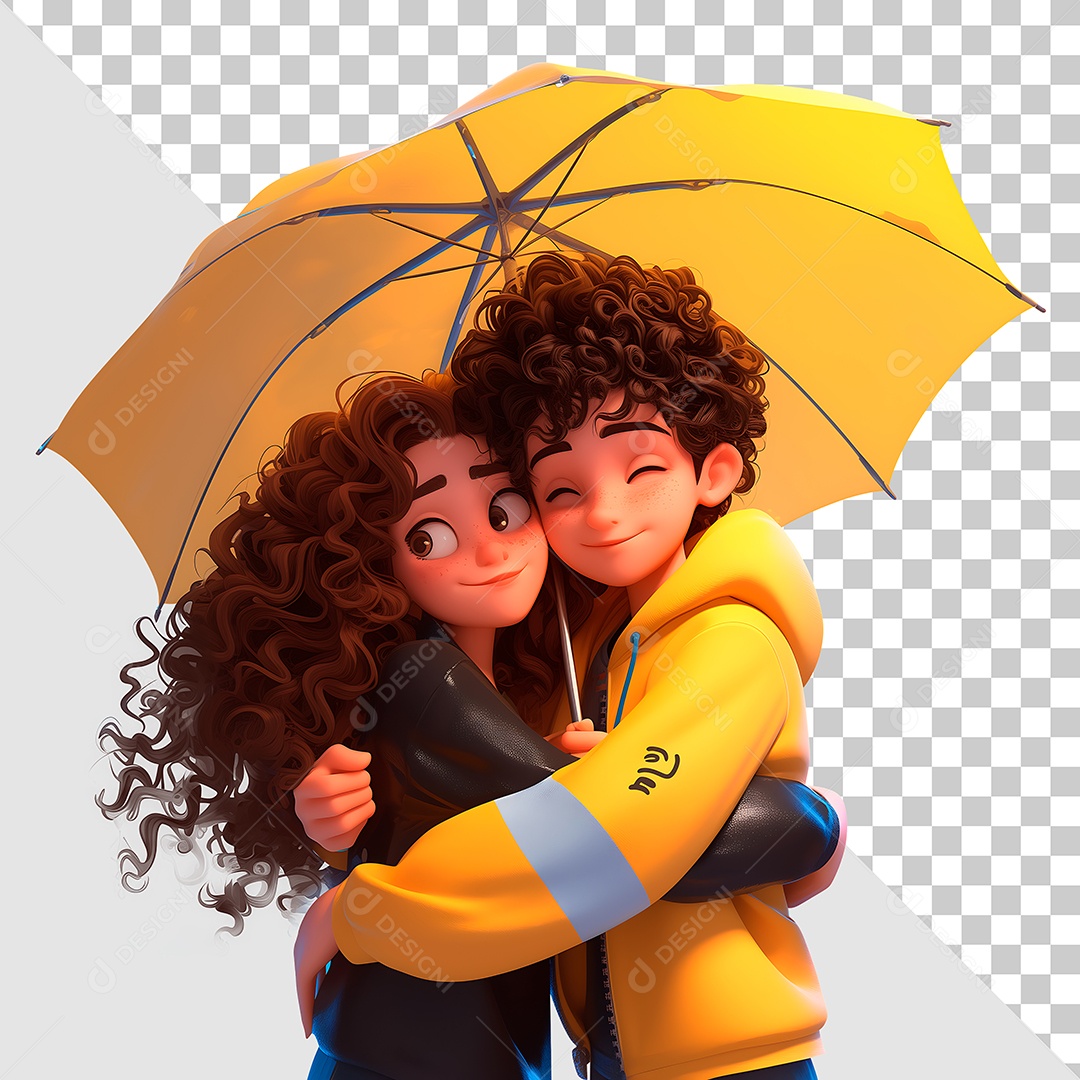 Abraço de Conscientização Elwmwnto 3D para Composição PSD