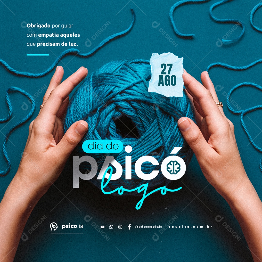 Dia Do Psicólogo 27 de Agosto Social Media PSD Editável
