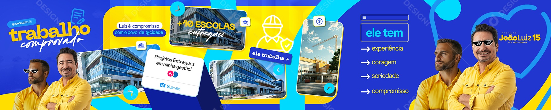 Carrossel Política João Luiz Social Media PSD Editável