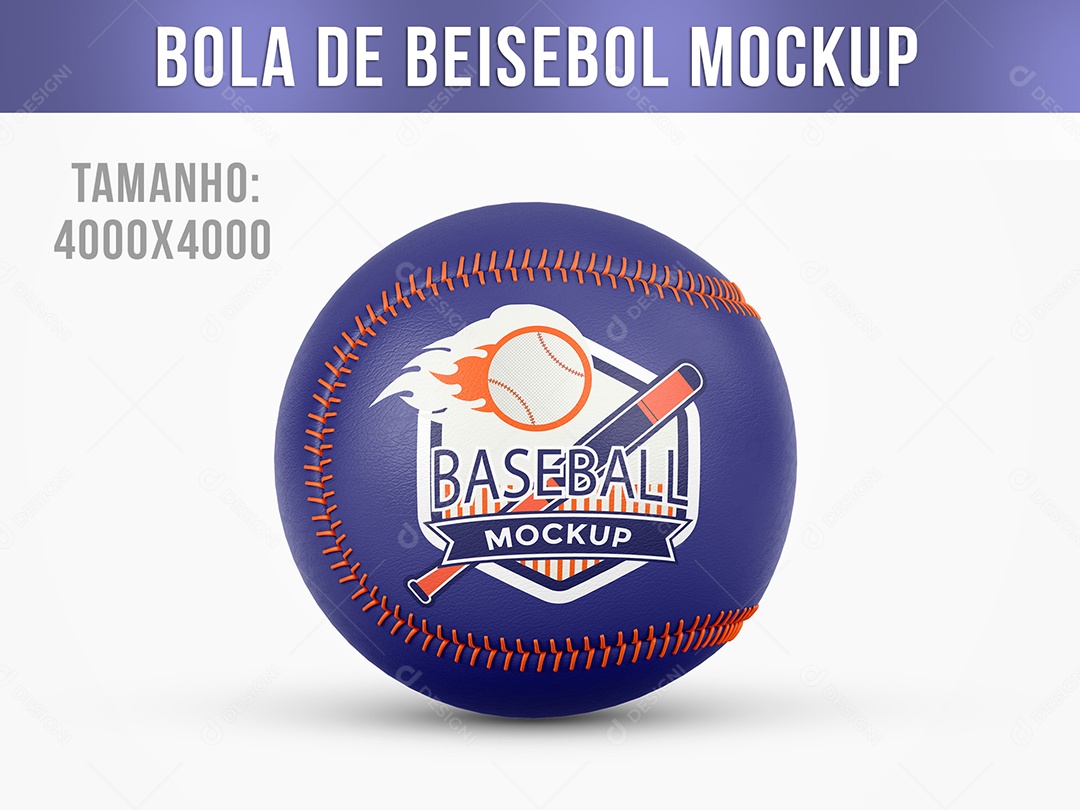 Bola de Beisebol Mockup PSD Editável