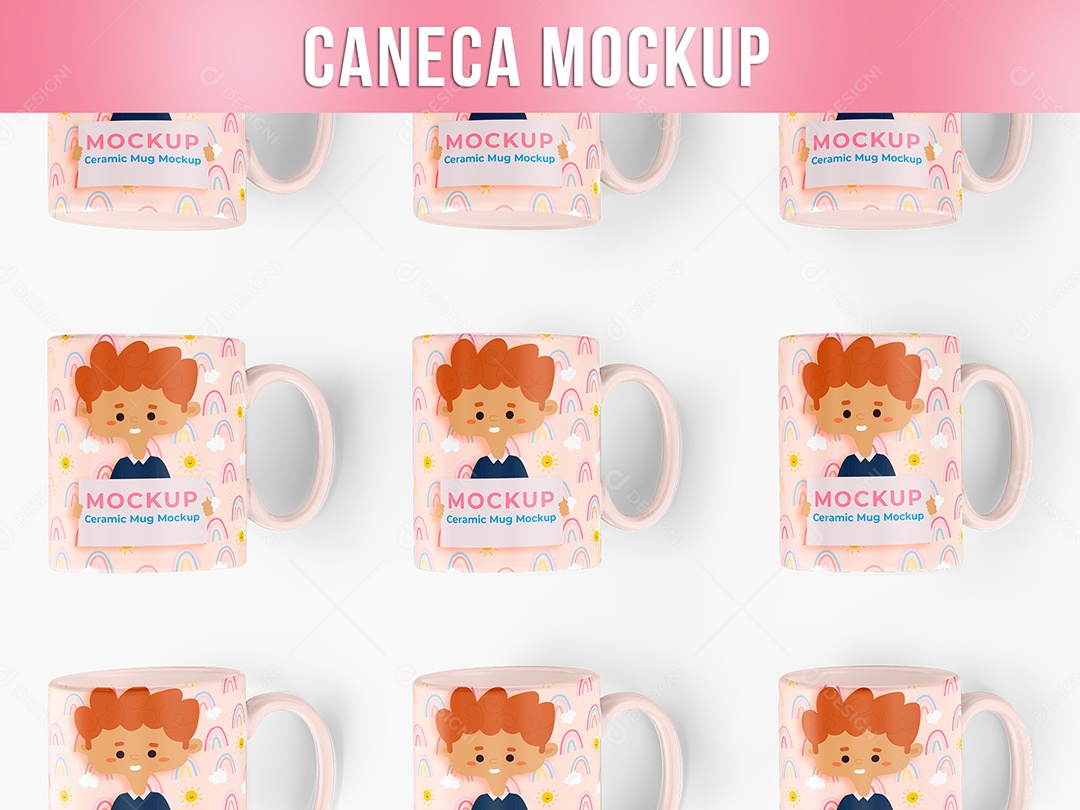 Caneca de Ceramica Mockup PSD Editável
