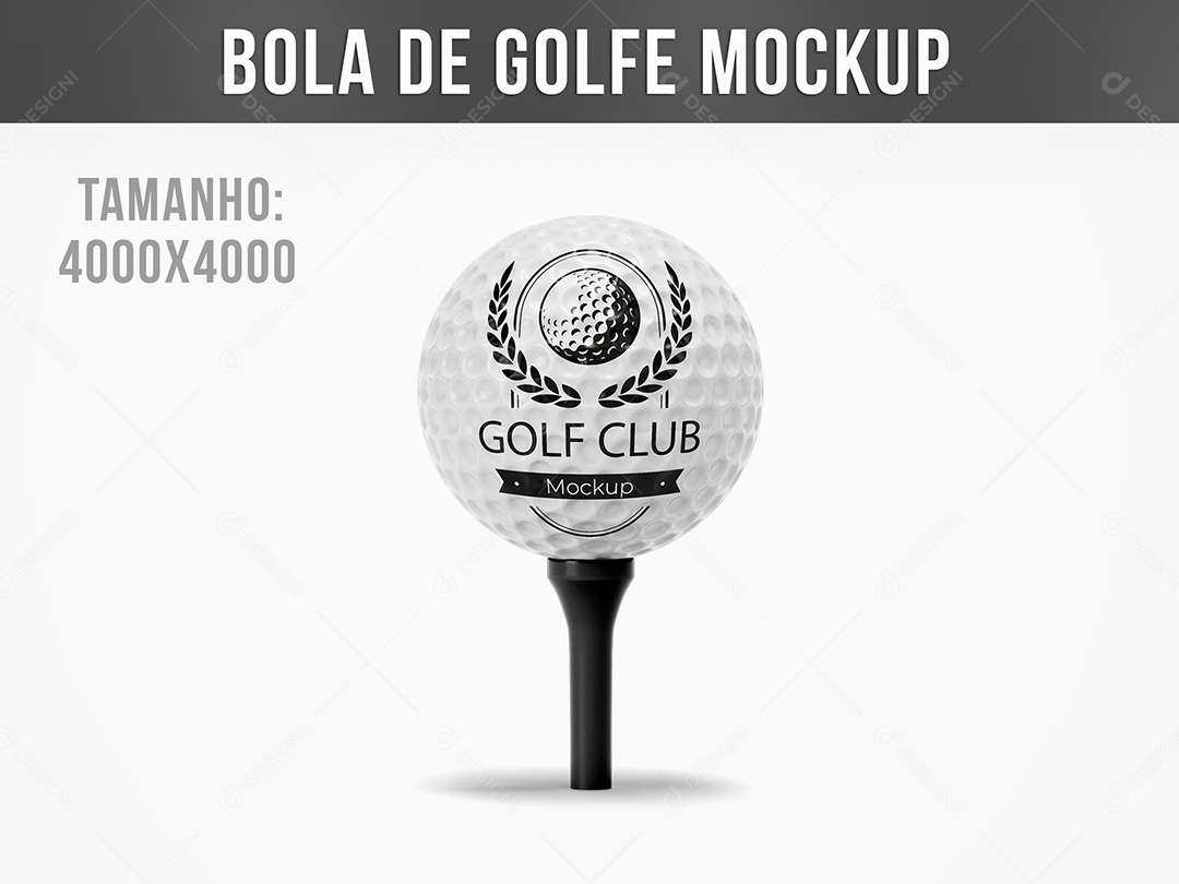 Bola de Golfe Mockup PSD Editável
