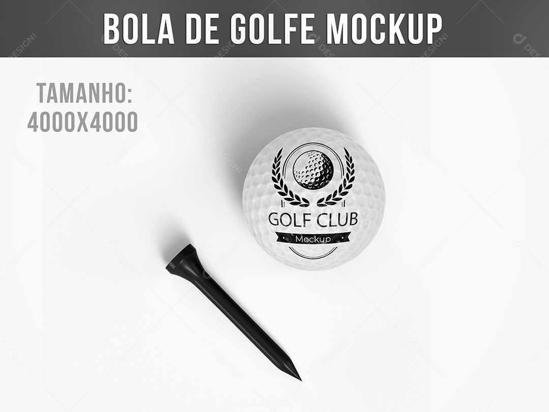 Bola de Golfe Mockup PSD Editável