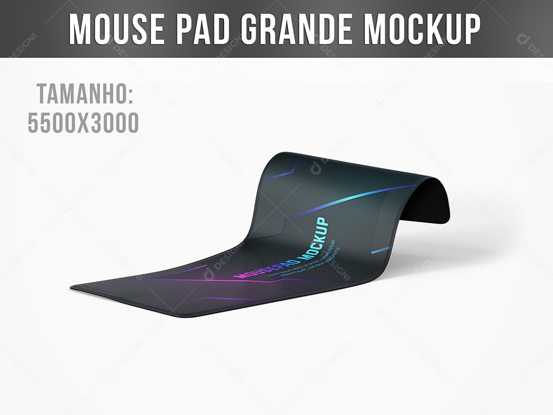 Mouse Pad Gamer Grande Mockup PSD Editável