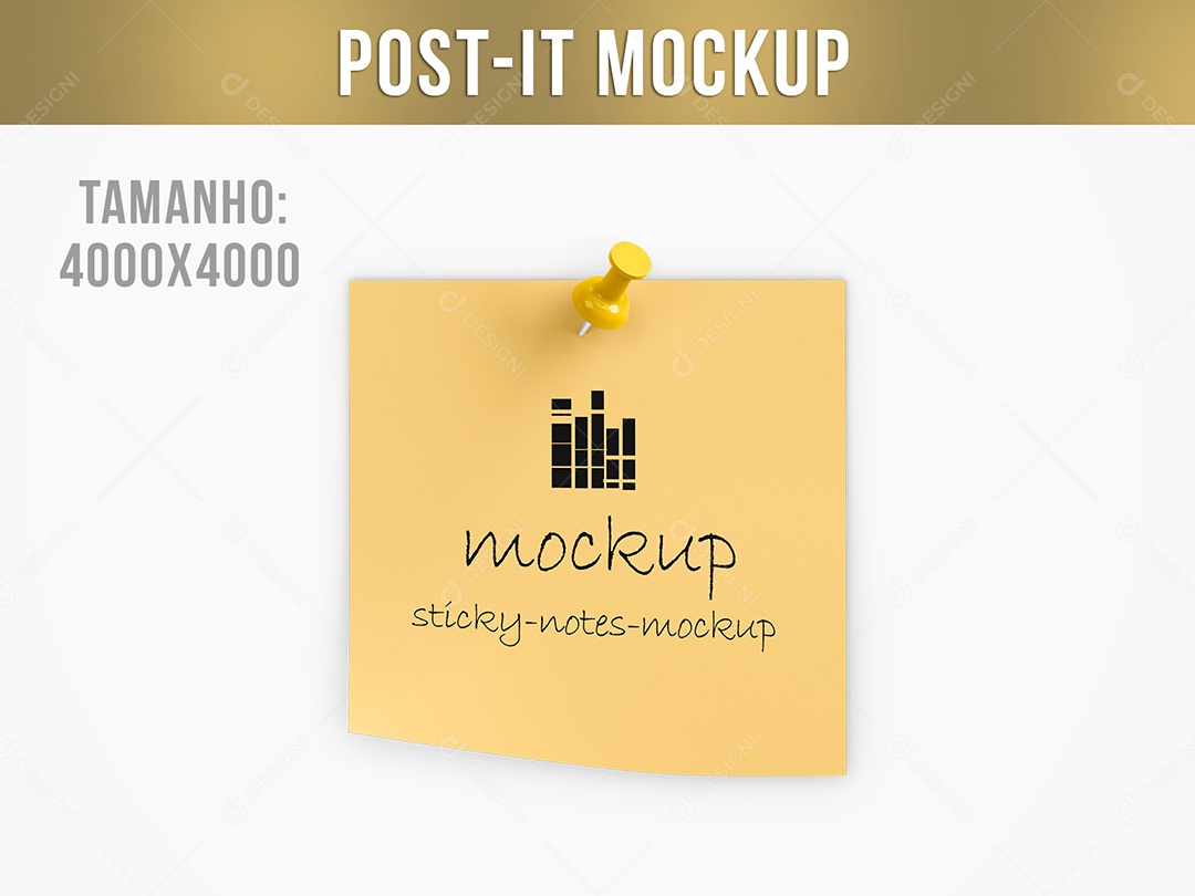 Post-it Mockup PSD Editável