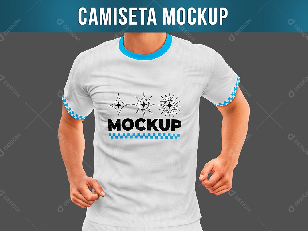 Camiseta Com Homem Mockup PSD Editável