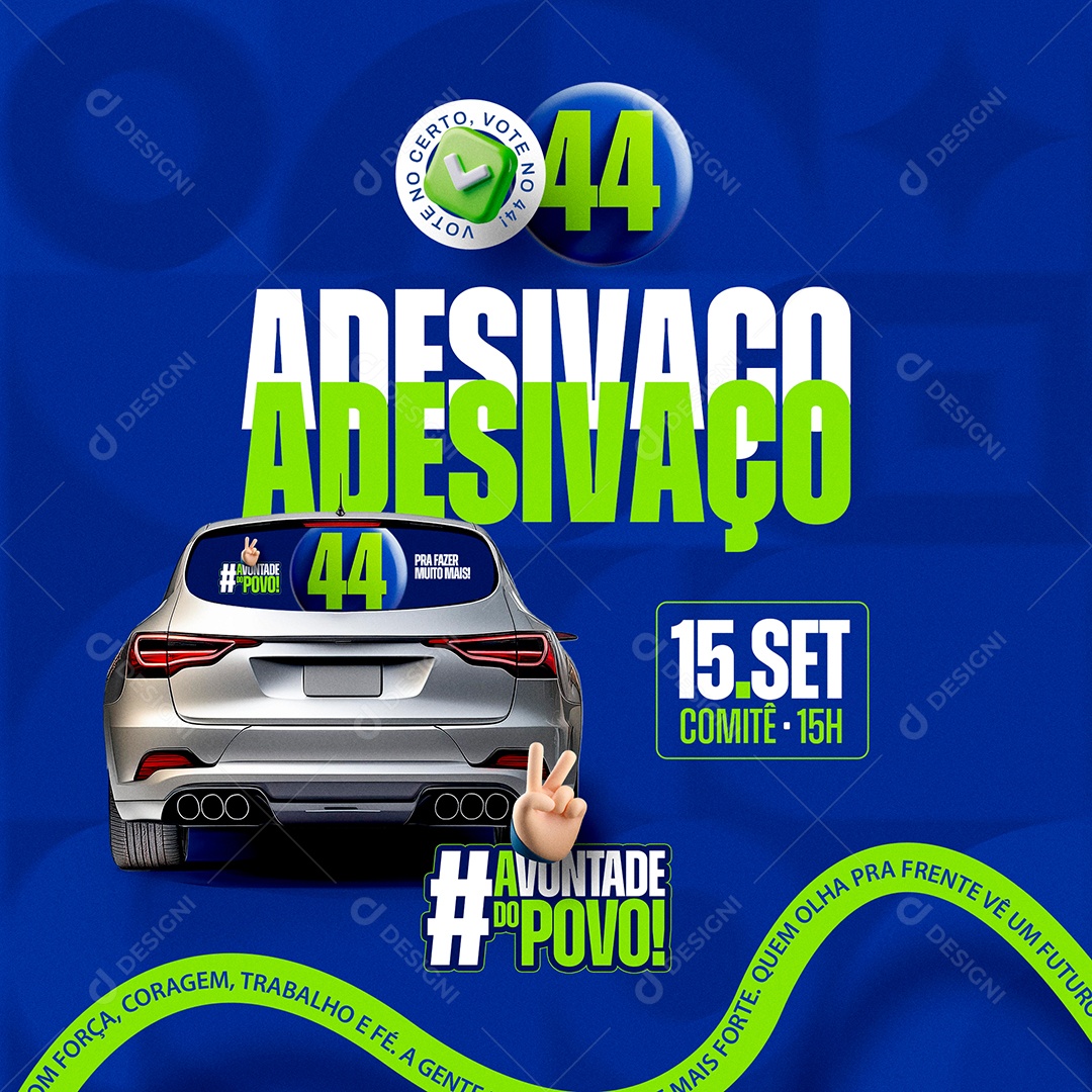 Política Adesivaço Social Media PSD Editável