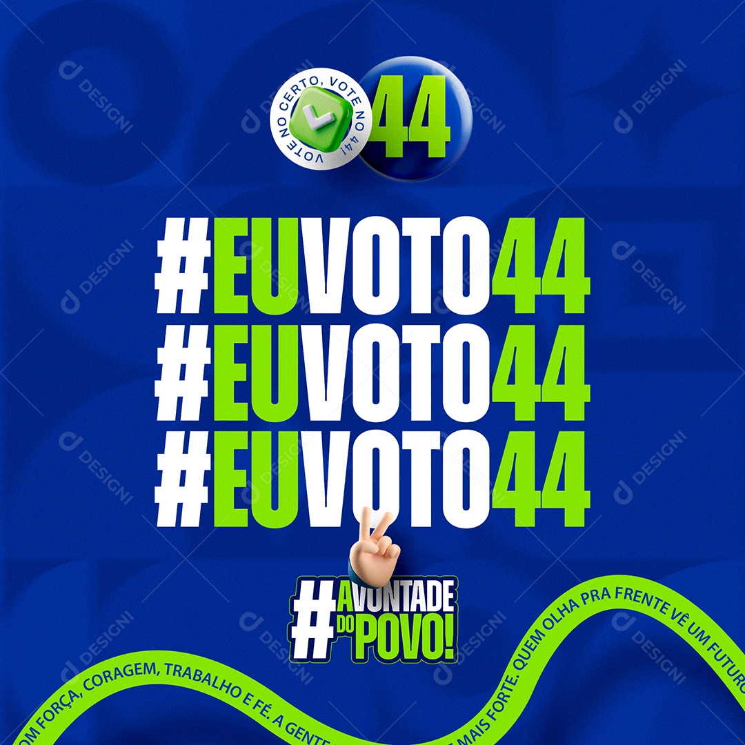 Política Eu Voto Social Media PSD Editável