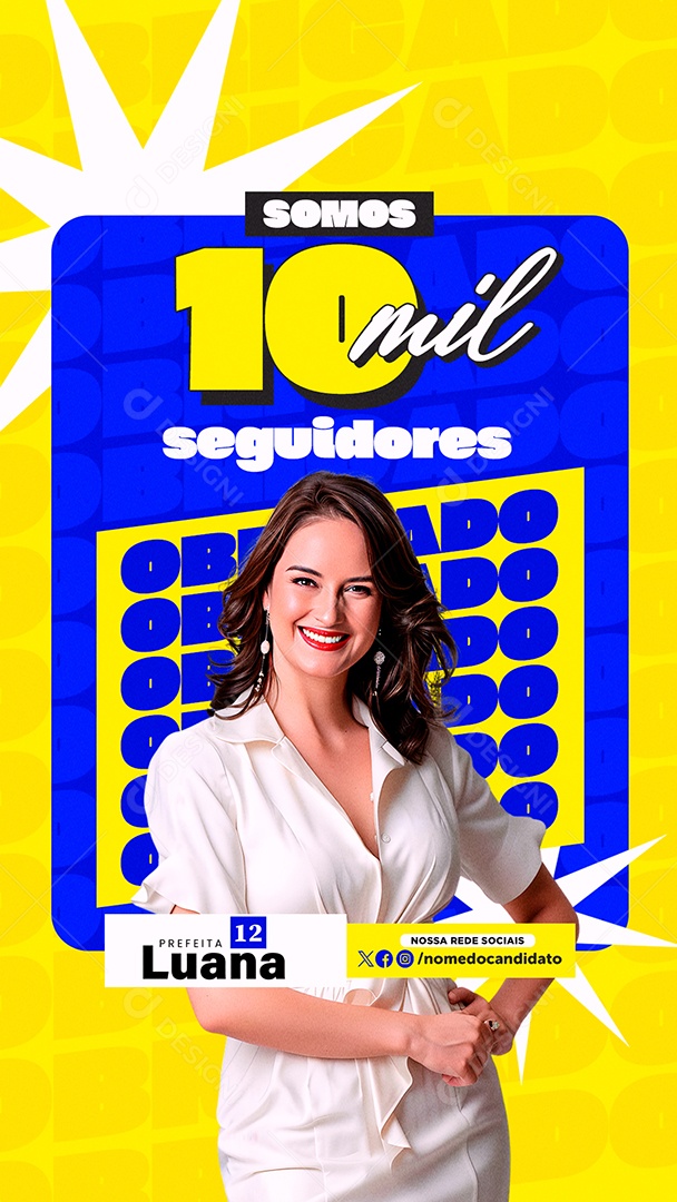 Story Política Somos 10 Mil Seguidores Social Media PSD Editável