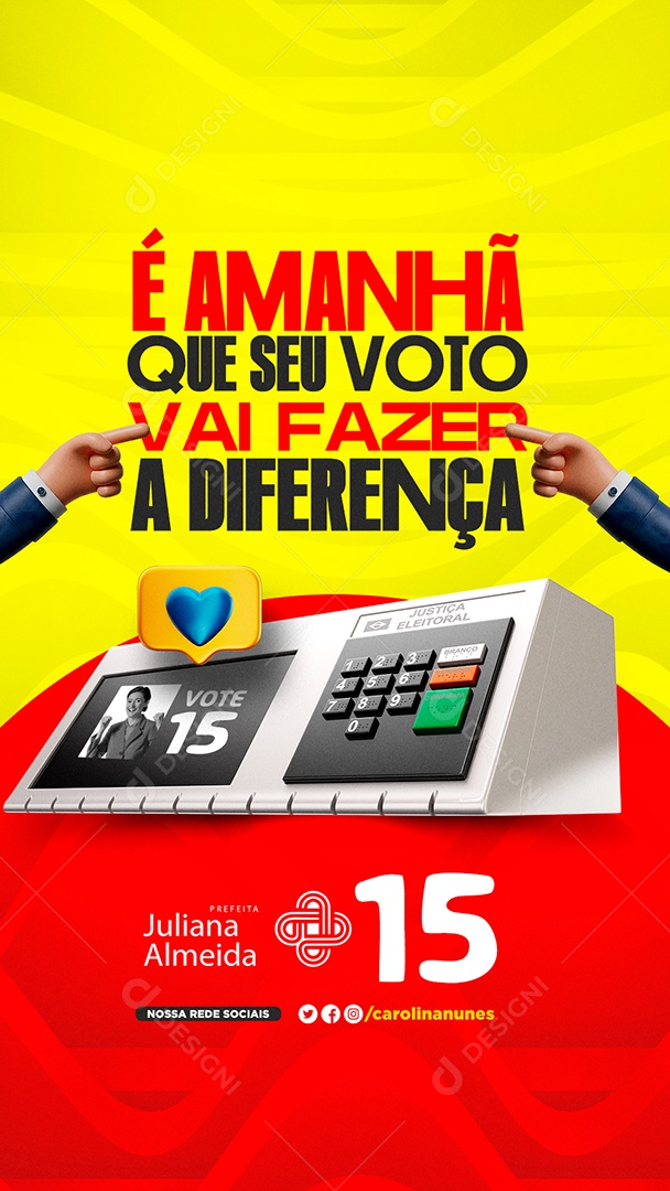 Story Política Prefeita Juliana Almeida Social Media PSD Editável