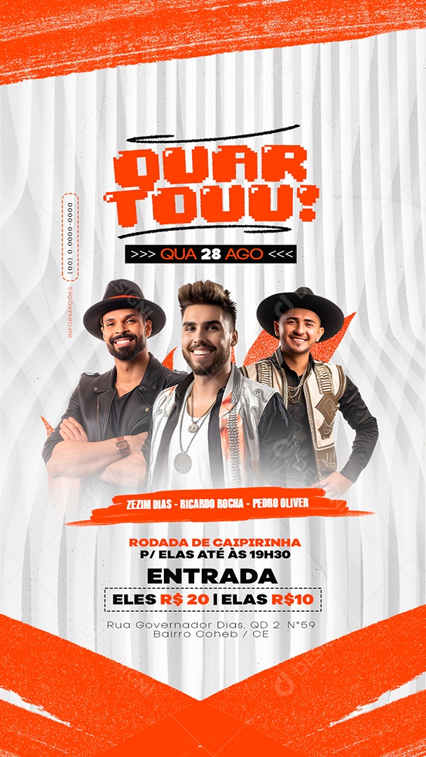 Story Flyer Quartou Zezim Dias Ricardo Rocha Social Media PSD Editável