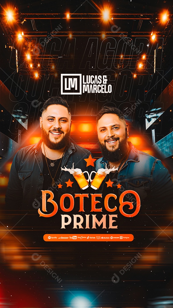 Story Flyer Boteco Prime Lucas e Marcelo Social Media PSD Editável