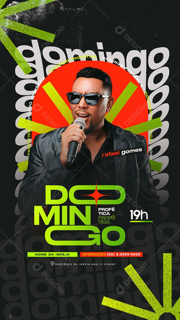 Story Gospel Domingo Profética Social Media PSD Editável