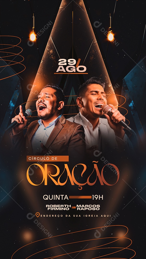 Story Gospel Círculo de Oração Spocial Media PSD Editável