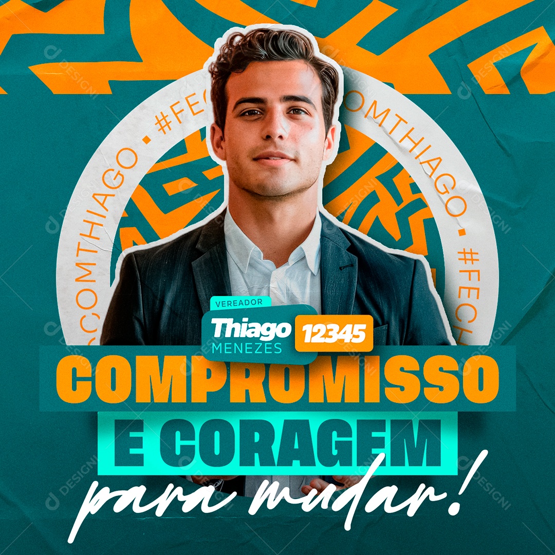 Política Social Media PSD Editável