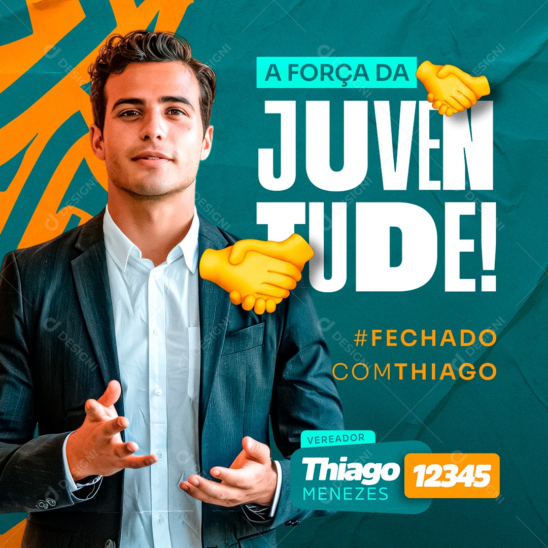 Política Juventude Social Media PSD Editável