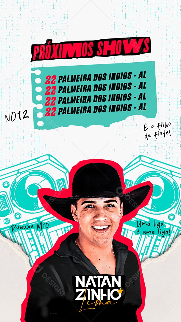 Flyer Story Próximos Shows Natazin Social Media PSD Editável